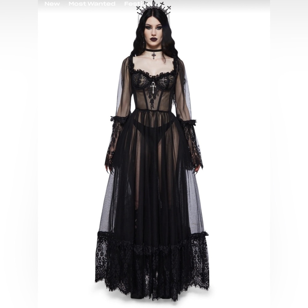 Dolls Kill - Dance With Death - Beautiful Skeleton Gown NWOT - Picture 11 of 11